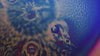 Abstrakte makroskopische Textur in Blau, Orange und Magenta, Hero-Visual von Wellness Anarchy